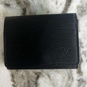 Louis Vuitton Black Epi Leather Compact Card Holder